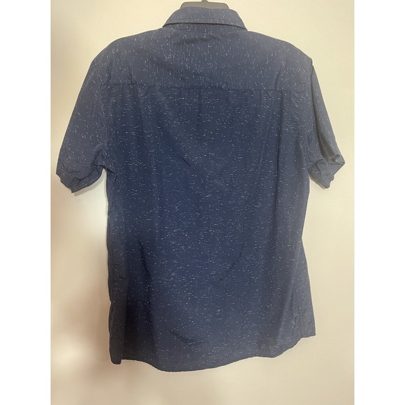 Rugby University Shirt Mens Large Navy Blue Button Down Cotton Short Sleeve - Picture 3 of 5